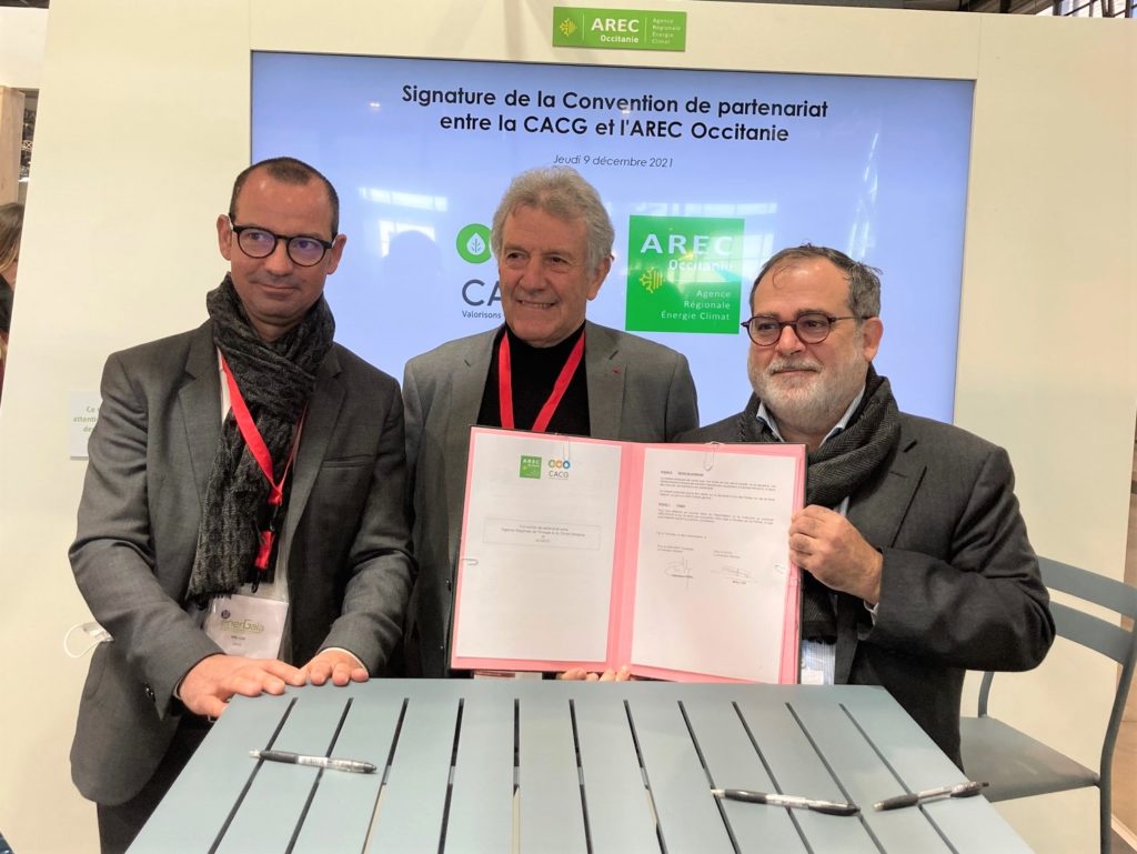signature du partenariat entre la CACG et l'AREC Occitanie le 09-12-2021